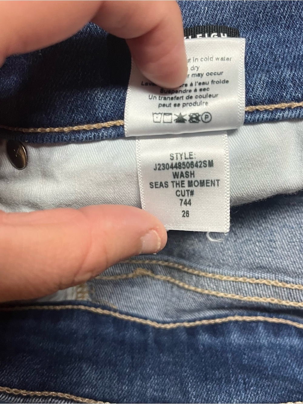 Veronica Beard Ryleigh Slim Straight High Rise Jeans Seas The Moment Size 26 - Picture 8 of 8
